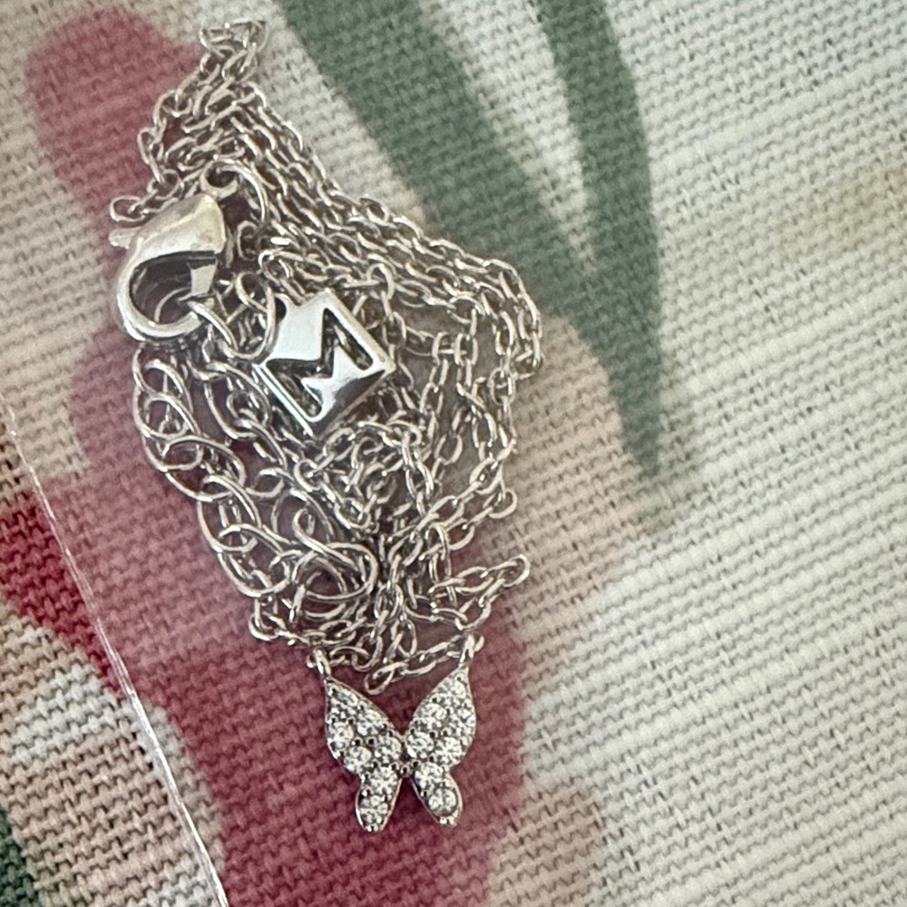 Sterling Silver Butterfly Pendant Necklace